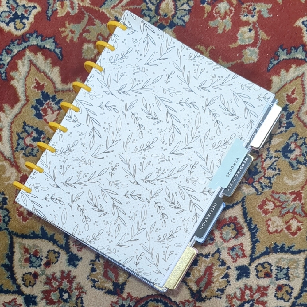 Happy Planner Wedding Planner Patterned Notebook with Dividers